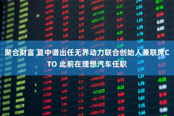 聚合财富 夏中谱出任无界动力联合创始人兼联席CTO 此前在理想汽车任职