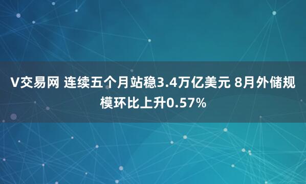 V交易网 连续五个月站稳3.4万亿美元 8月外储规模环比上升0.57%